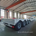 4 As Roda Rendah Flatbed 80 Ton Goosneck Trailer